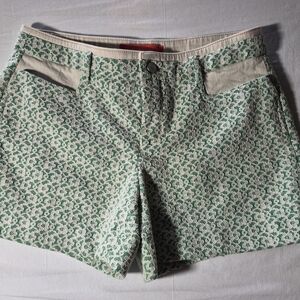 Cartonnier Anthropology Women’s Green with Lace Overlay Shorts 6